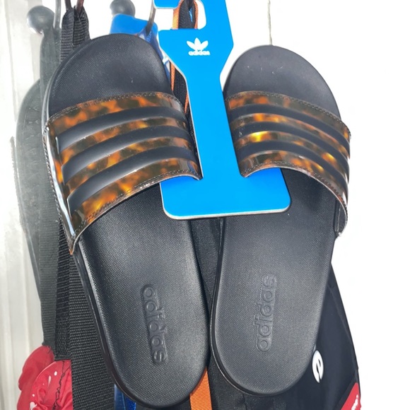 Tortoise 🐢 Shell Adidas Adilette - Picture 1 of 4